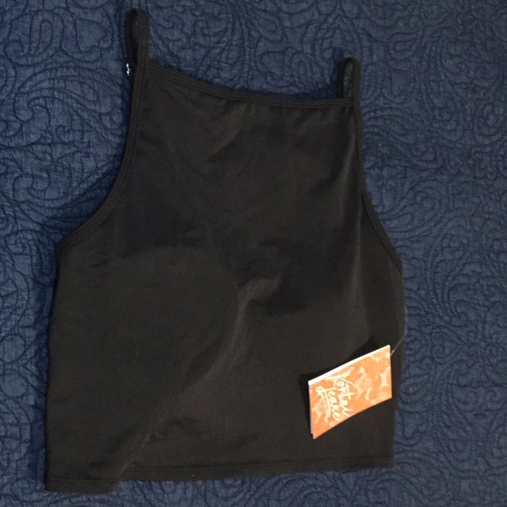 Kortni Jeane Swimmer XL Squared Up Top in Black